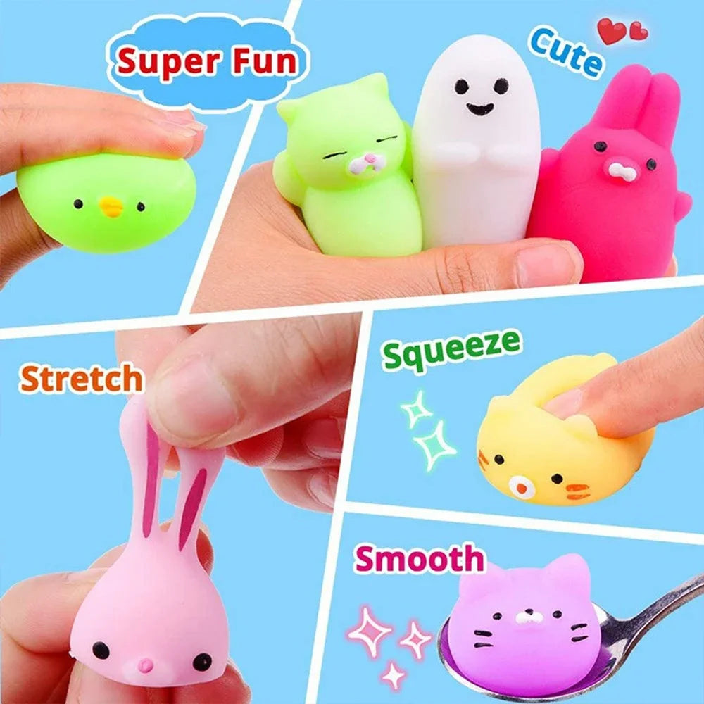 Mini Animal Squishy Toys – 20pcs Stress Relief Party Favors
