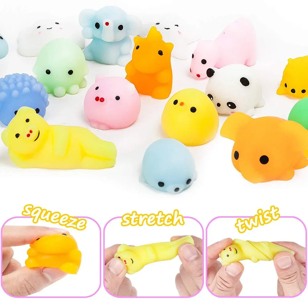 Mini Animal Squishy Toys – 20pcs Stress Relief Party Favors