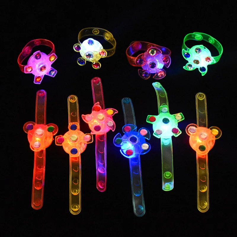 LED Spinner Bracelets – 5/10/20pcs Light-Up Party Favors