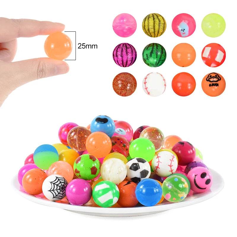 Bouncy Balls Set – 10/20/50pcs Rubber Balls for Party Bags & Piñatas