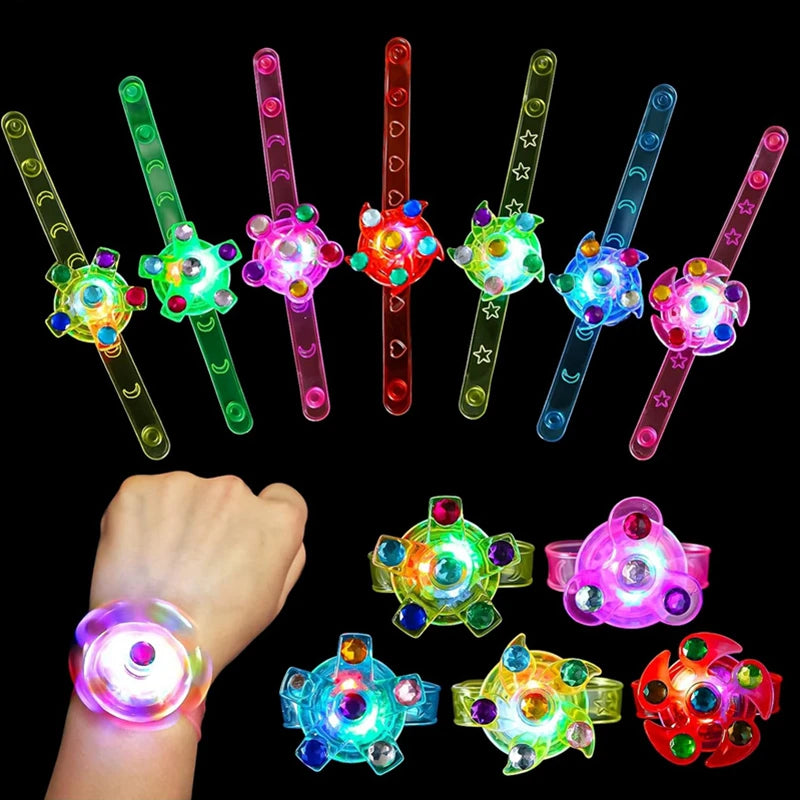 LED Spinner Bracelets – 5/10/20pcs Light-Up Party Favors