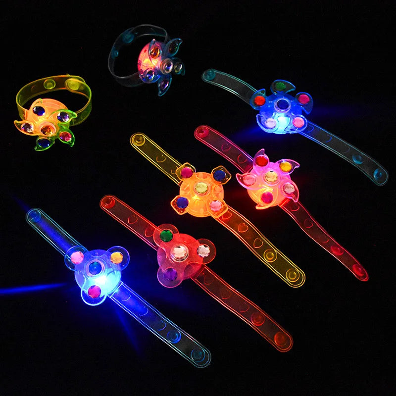 LED Spinner Bracelets – 5/10/20pcs Light-Up Party Favors
