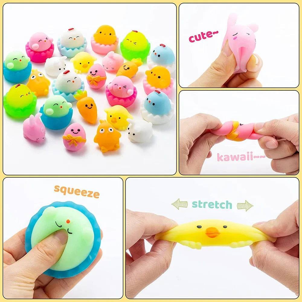Mini Animal Squishy Toys – 20pcs Stress Relief Party Favors