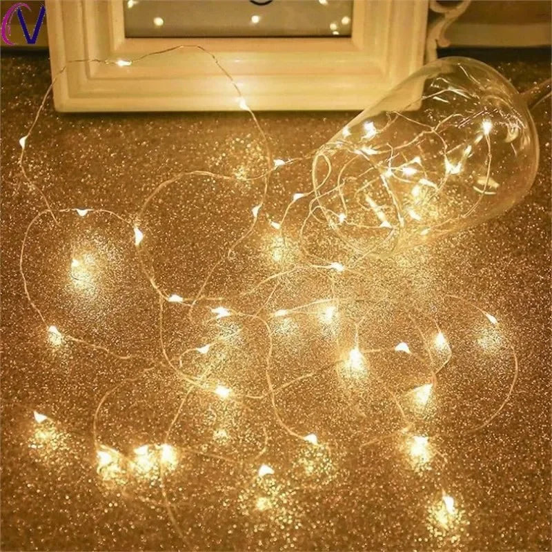5M USB Silver Wire Fairy Lights β Waterproof Christmas Garland