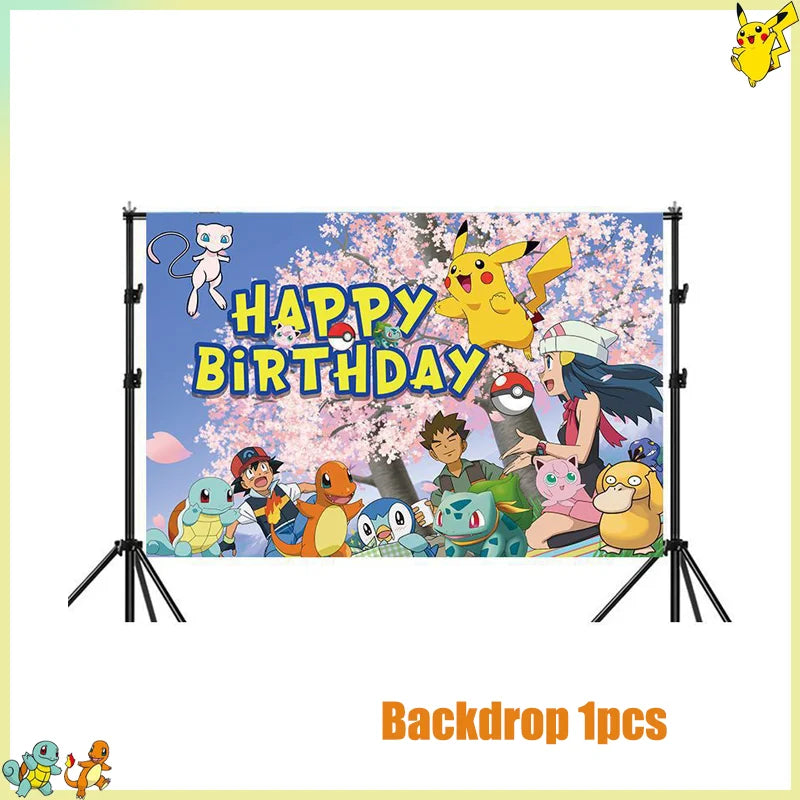 Pikachu Birthday Party Kit – Pokémon Decorations & Tableware Set