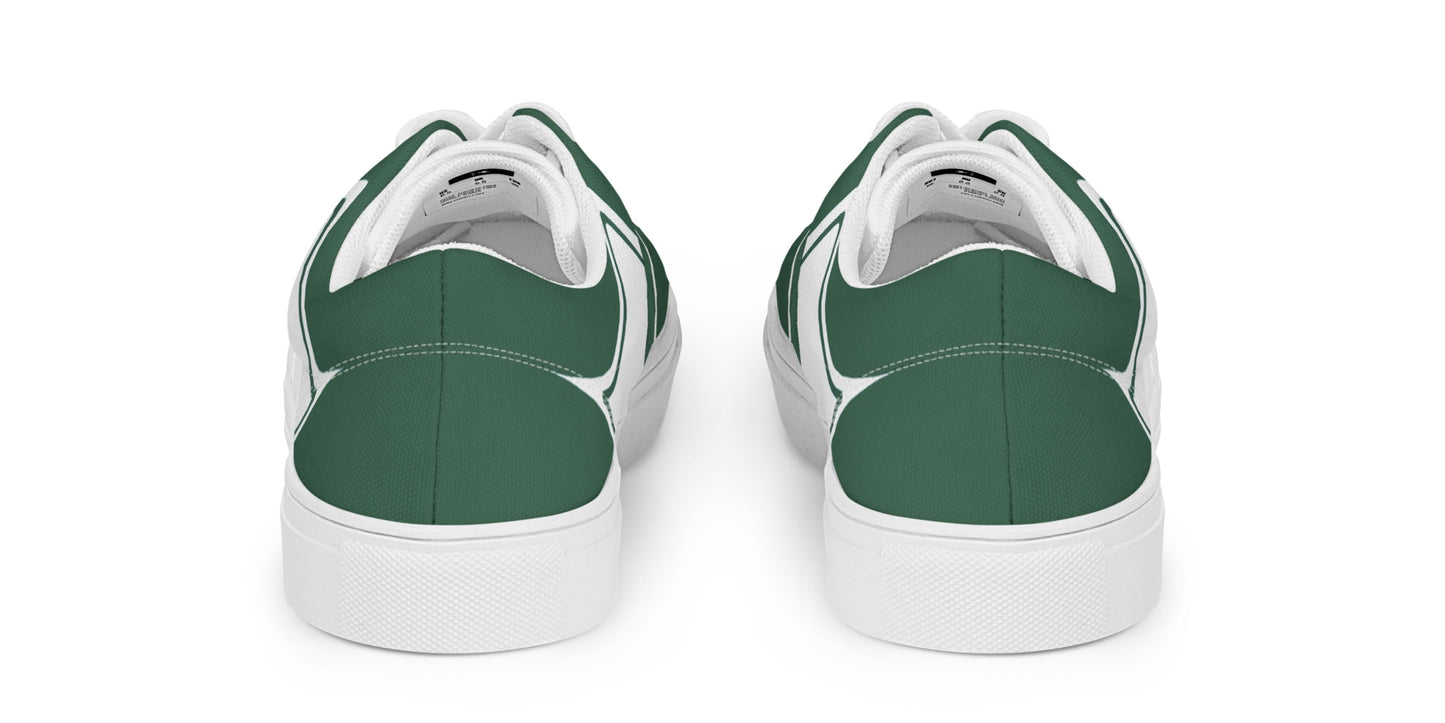 WOMEN’S LACE-UP CANVAS SHOES - VERDE FUERTE