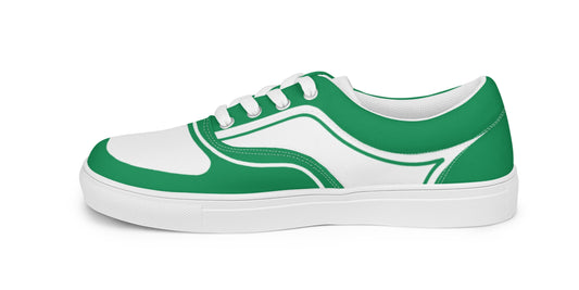 WOMEN’S LACE-UP CANVAS SHOES - VERDE