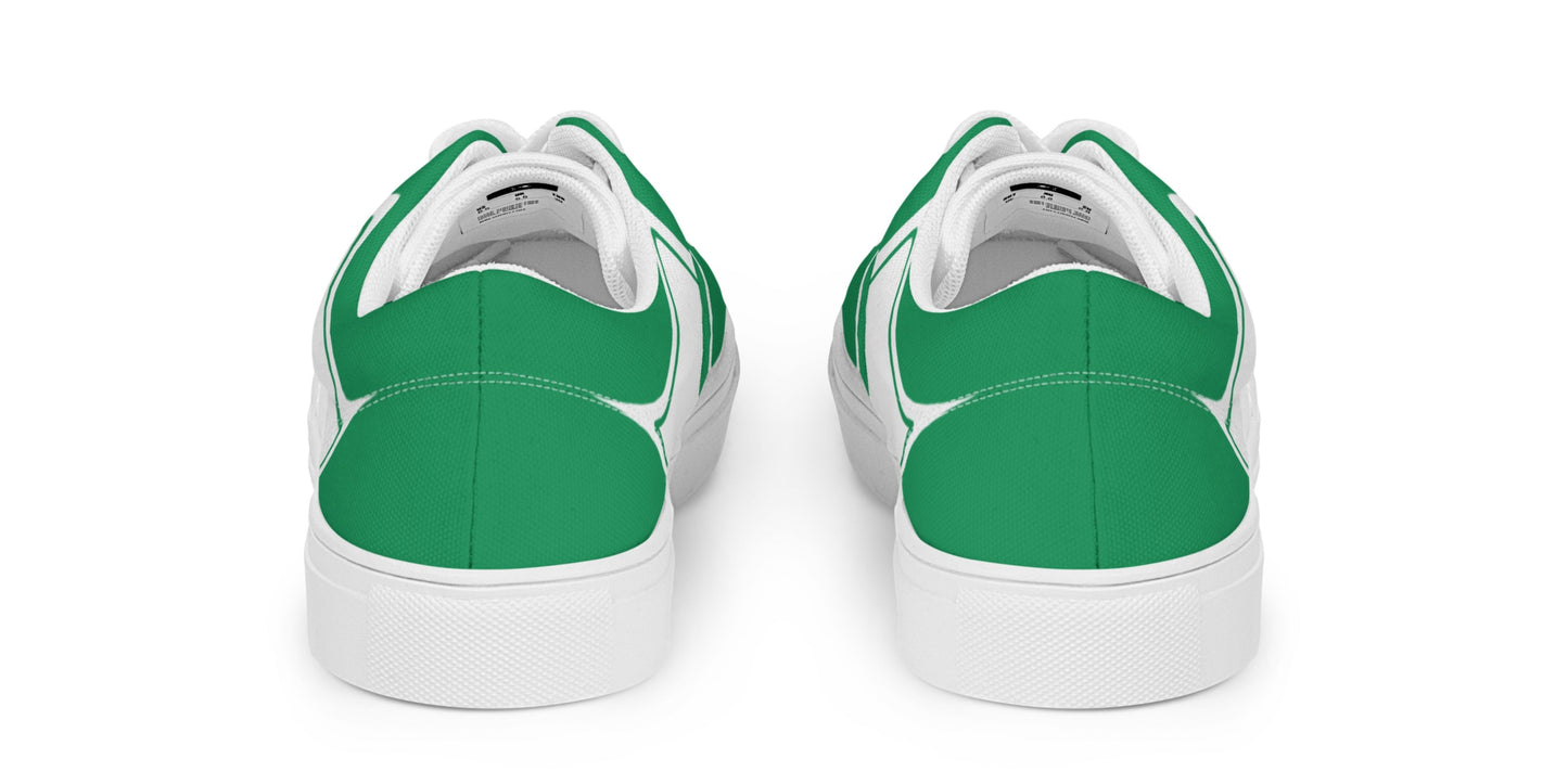 WOMEN’S LACE-UP CANVAS SHOES - VERDE