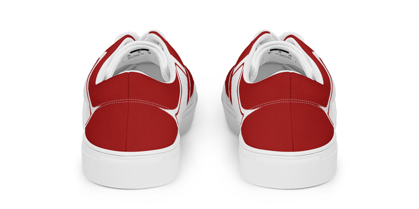 MEN’S LACE-UP CANVAS SHOES - ROJO