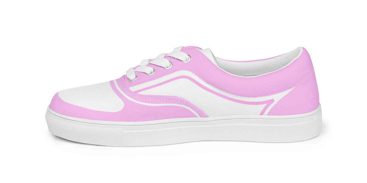 WOMEN’S LACE-UP CANVAS SHOES - ROSADO