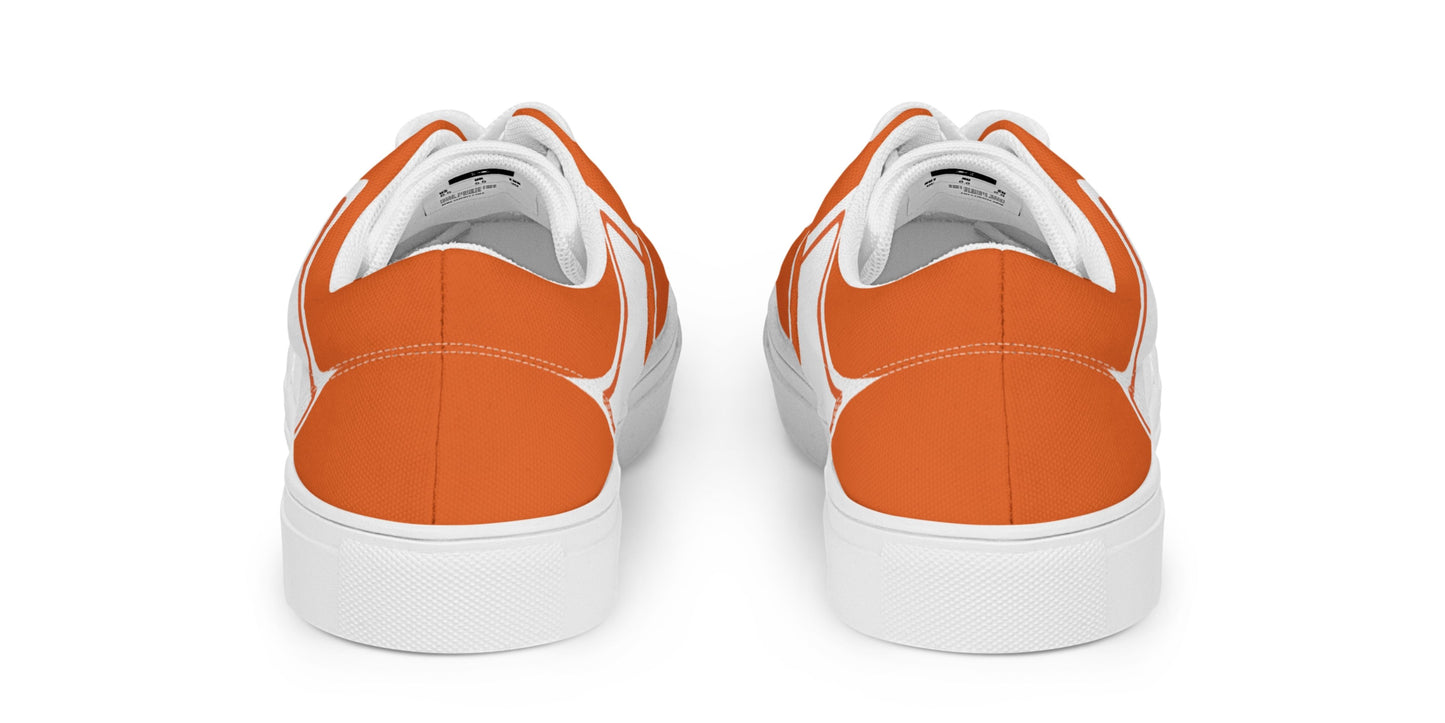 WOMEN’S LACE-UP CANVAS SHOES- NARANJA