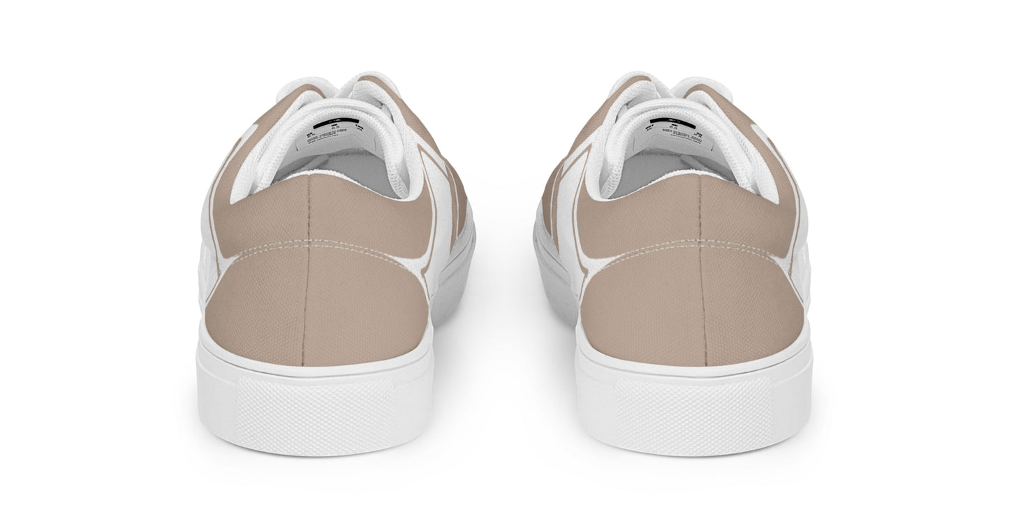 WOMEN’S LACE-UP CANVAS SHOES - TOPO