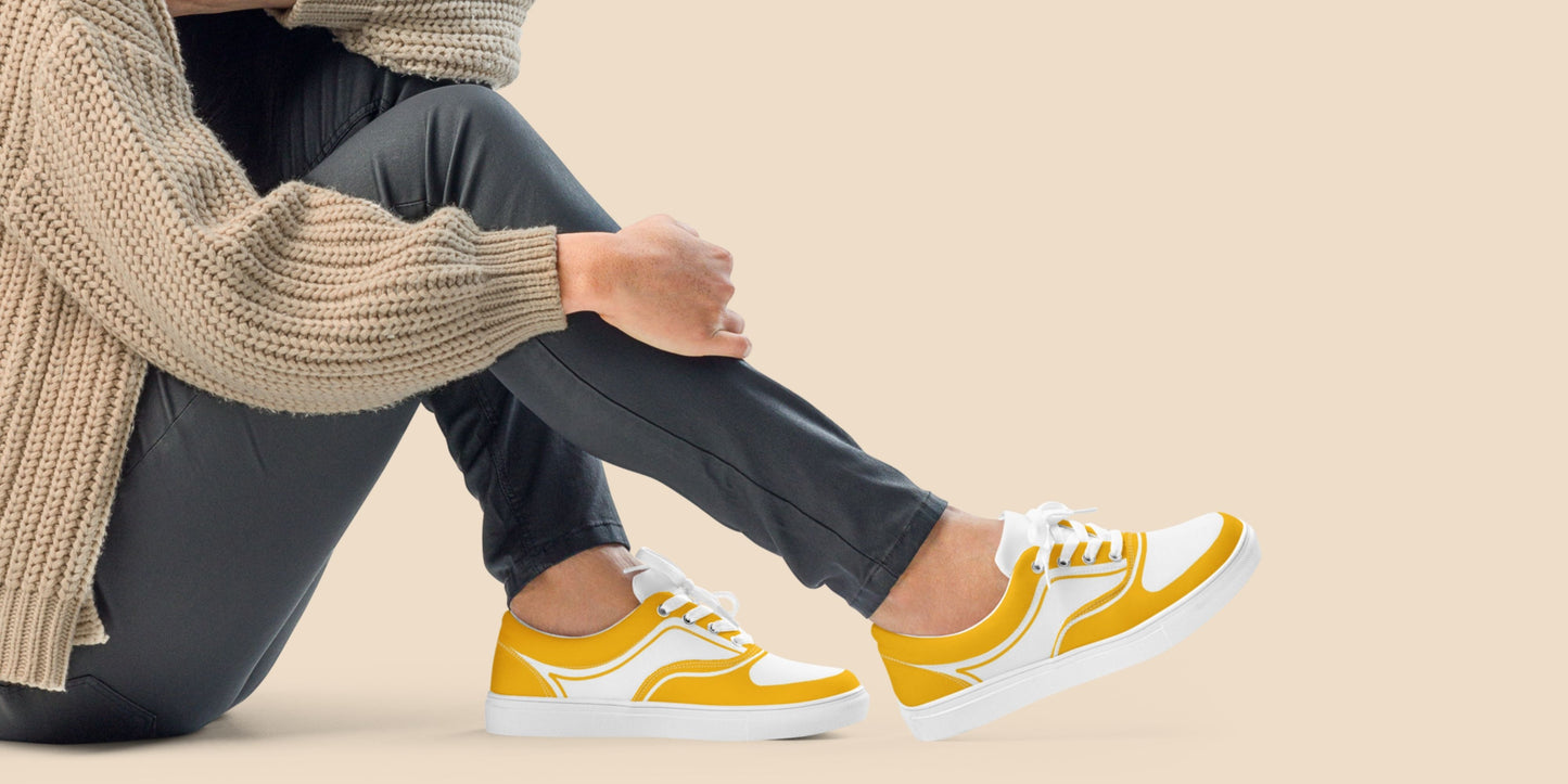 WOMEN’S LACE-UP CANVAS SHOES - AMARILLO