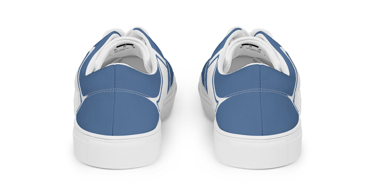 MEN’S LACE-UP CANVAS SHOES - AZUL