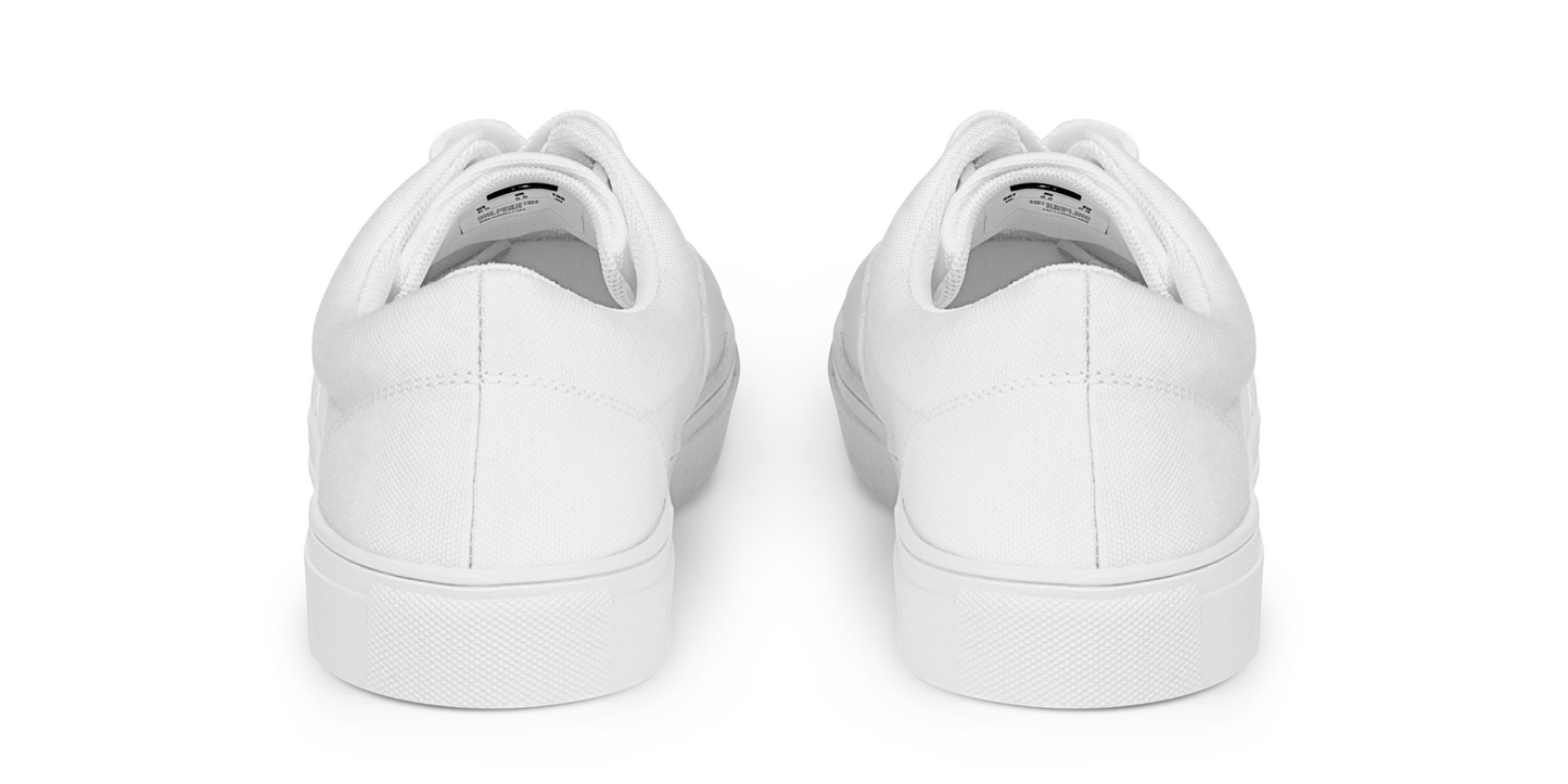 WOMEN’S LACE-UP CANVAS SHOES - WHITE UNICO