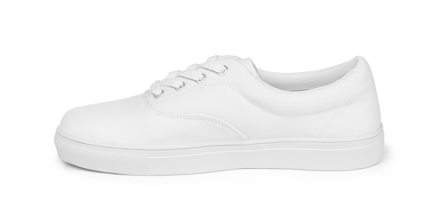 MEN’S LACE-UP CANVAS SHOES - WHITE UNICO