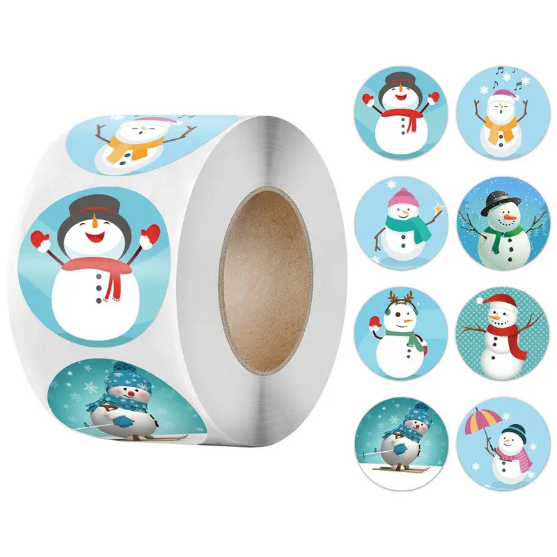 Christmas Gift Stickers – Decorative Self-Adhesive Labels (Merry Xmas)