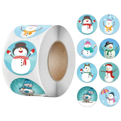 Christmas Gift Stickers – Decorative Self-Adhesive Labels (Merry Xmas)