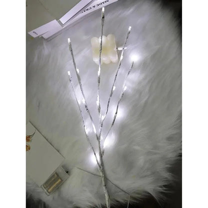 White Birch Branch LED Lights – 20 Battery Fairy Lights for Home Decor