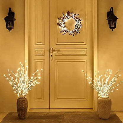 White Birch Branch LED Lights – 20 Battery Fairy Lights for Home Decor