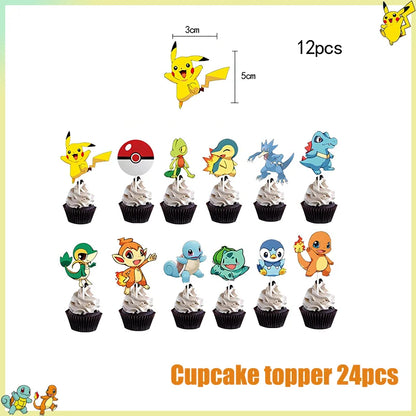 Pikachu Birthday Party Kit – Pokémon Decorations & Tableware Set