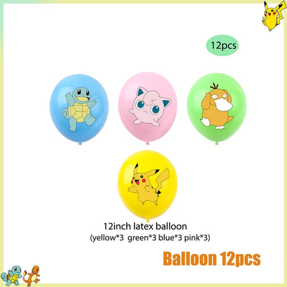 Pikachu Birthday Party Kit – Pokémon Decorations & Tableware Set