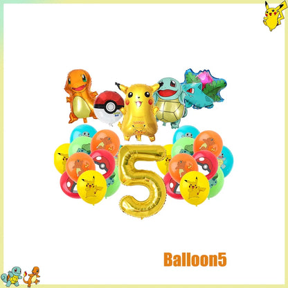 Pikachu Birthday Party Kit – Pokémon Decorations & Tableware Set