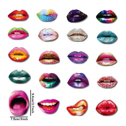 Funny Lips & Mouth Props – 20pcs DIY Photo Booth Kit for Adults