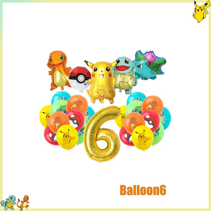 Pikachu Birthday Party Kit – Pokémon Decorations & Tableware Set