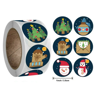 Christmas Gift Stickers – Decorative Self-Adhesive Labels (Merry Xmas)