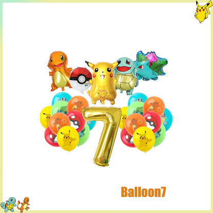 Pikachu Birthday Party Kit – Pokémon Decorations & Tableware Set