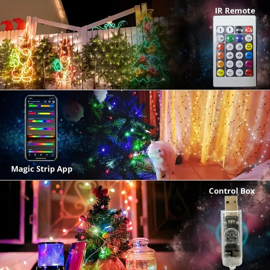 Dreamcolor Smart LED String Lights – RGB Bluetooth APP Controlled (5–20M)