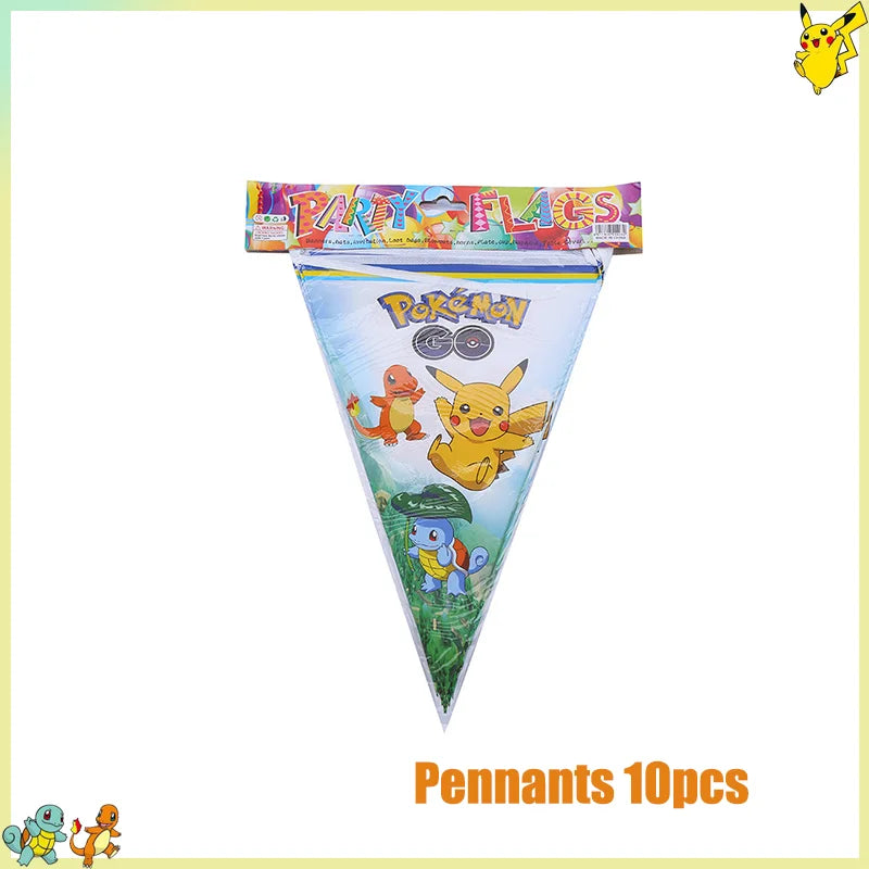 Pikachu Birthday Party Kit – Pokémon Decorations & Tableware Set