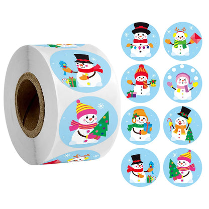 Christmas Gift Stickers – Decorative Self-Adhesive Labels (Merry Xmas)