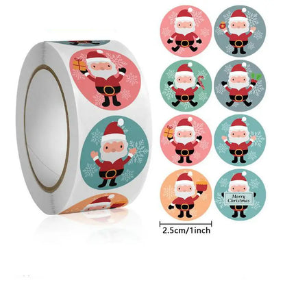 Christmas Gift Stickers – Decorative Self-Adhesive Labels (Merry Xmas)