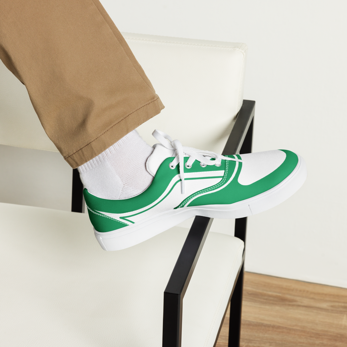 MEN’S LACE-UP CANVAS SHOES - VERDES