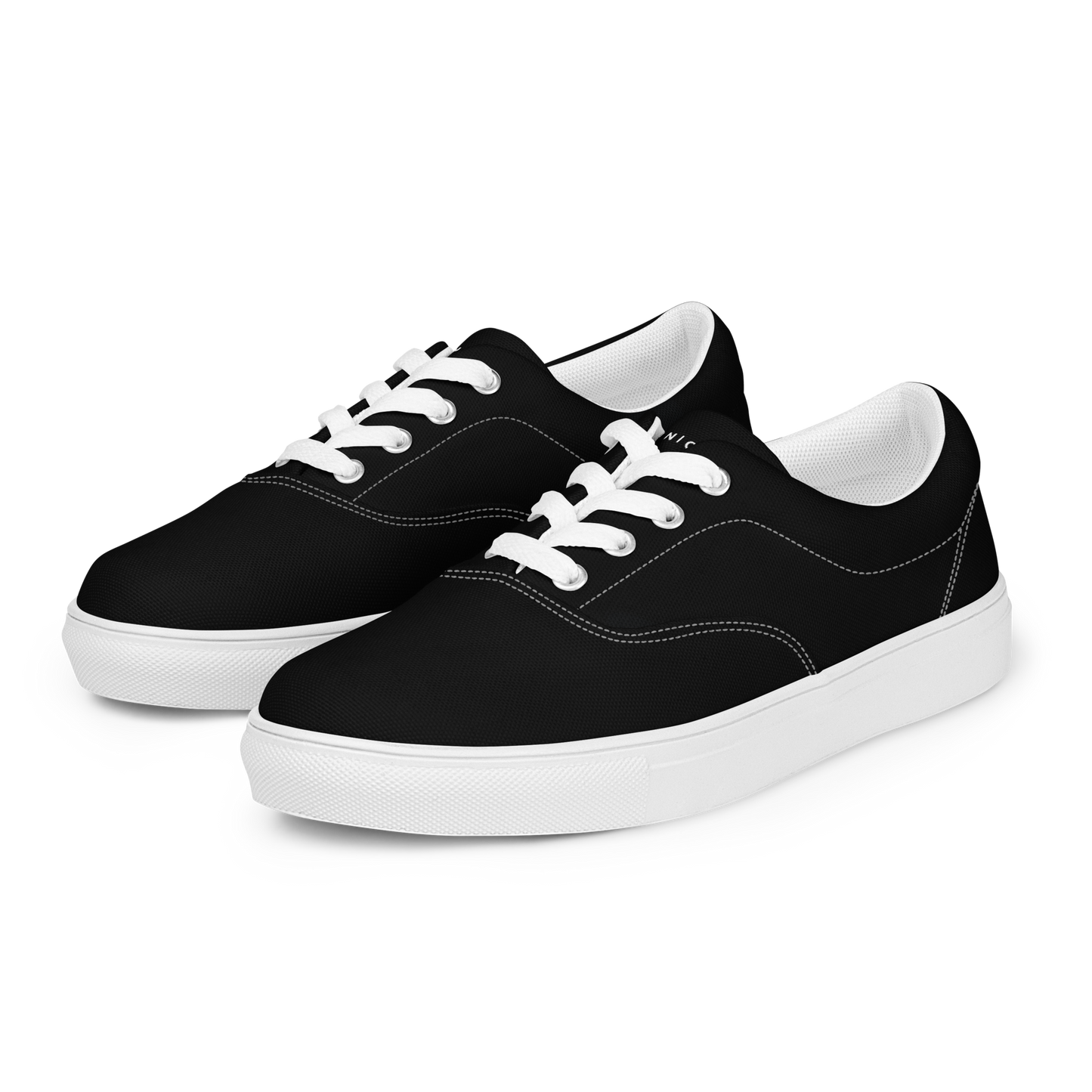 MEN’S LACE-UP CANVAS SHOES - BLACK UNICO